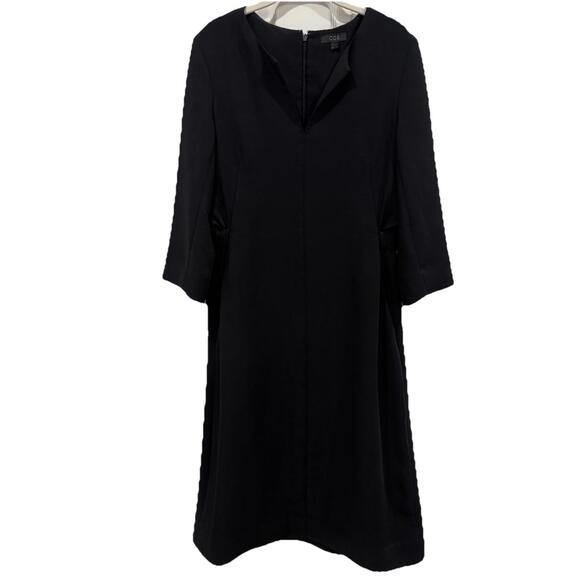 COS US Women's‎ Medium M Black Waisted Cinch Shaped Silhouette Elegant  Dress - Picture 1 of 8